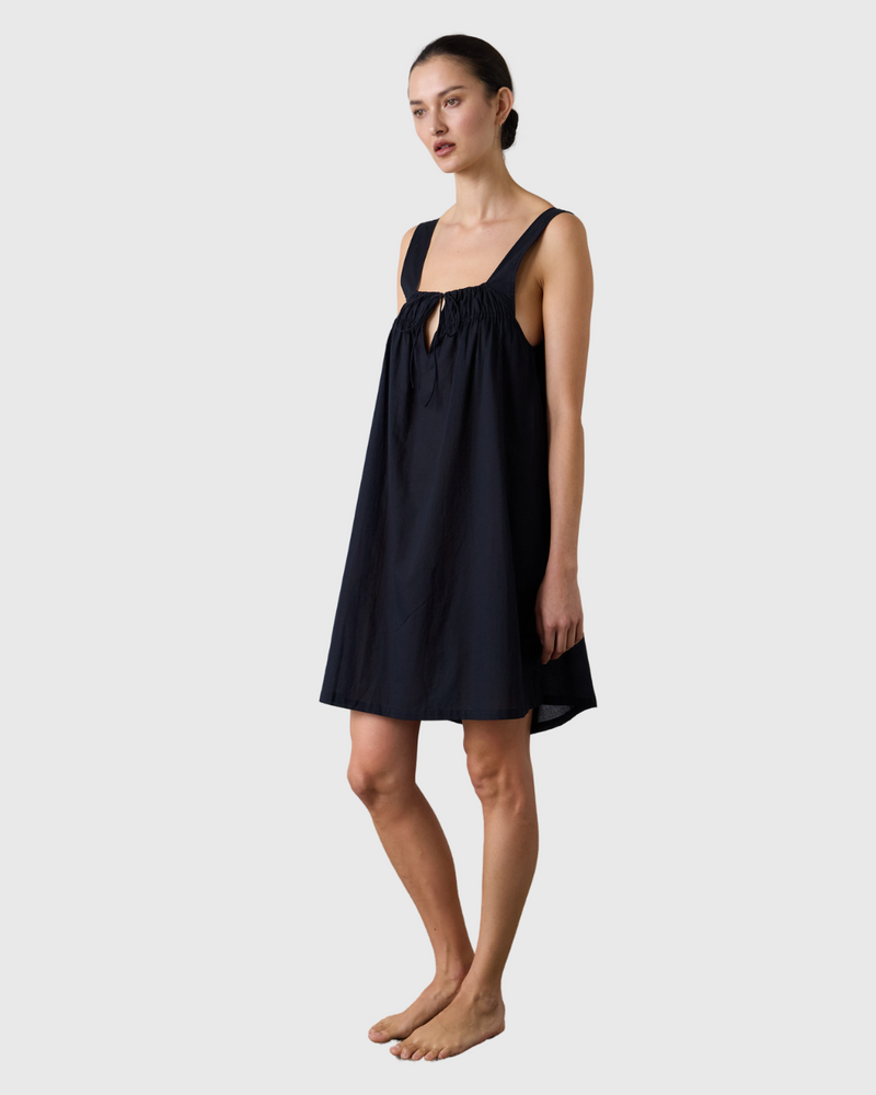 Camilla Cotton Camisole Night Dress Black