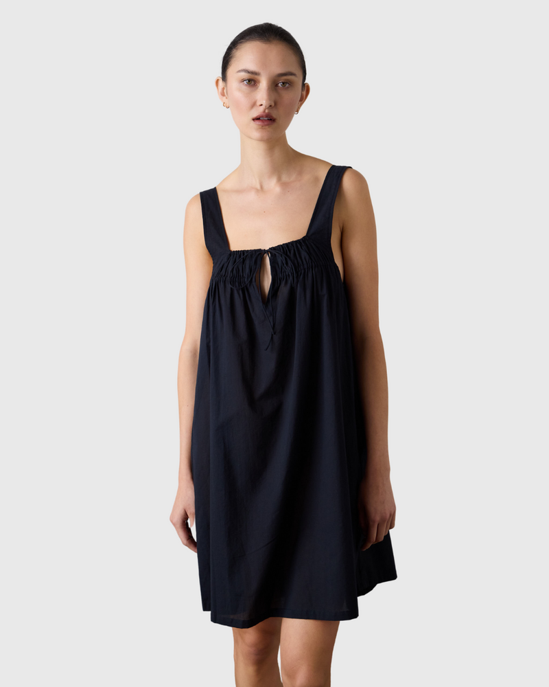 Camilla Cotton Camisole Night Dress Black