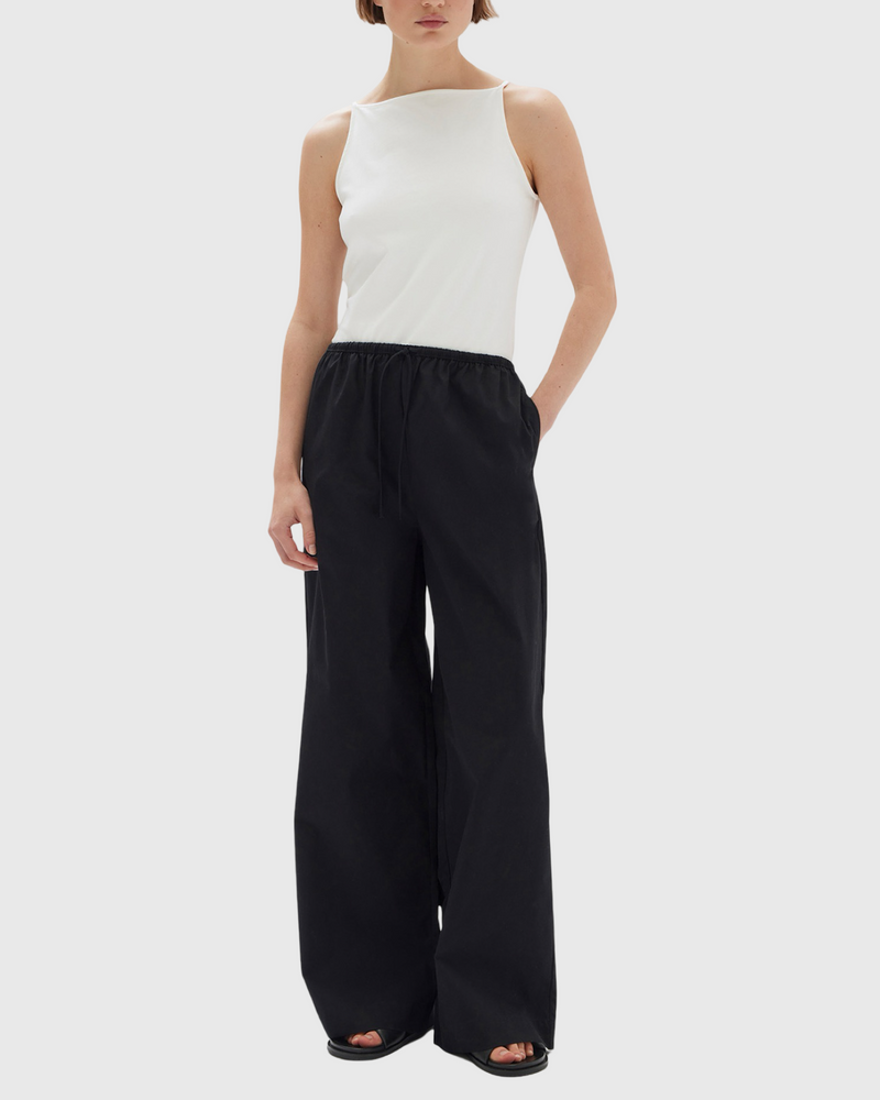 Philipa Poplin Pant Black