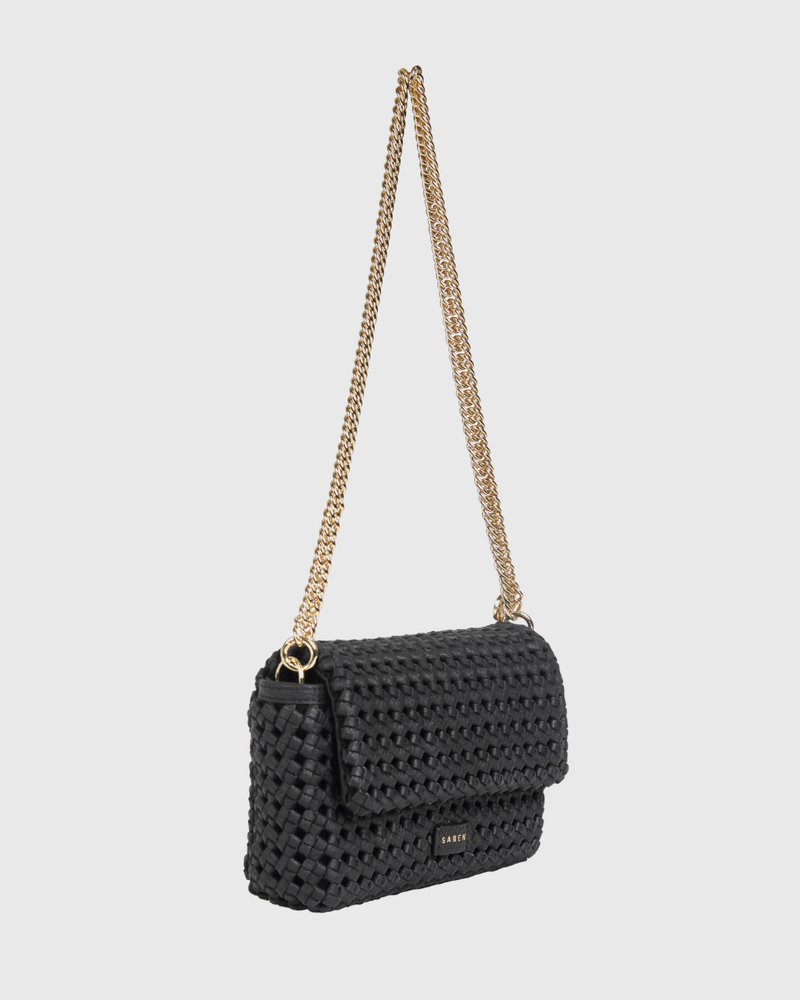 Milla Shoulder Bag Black Fine Braid