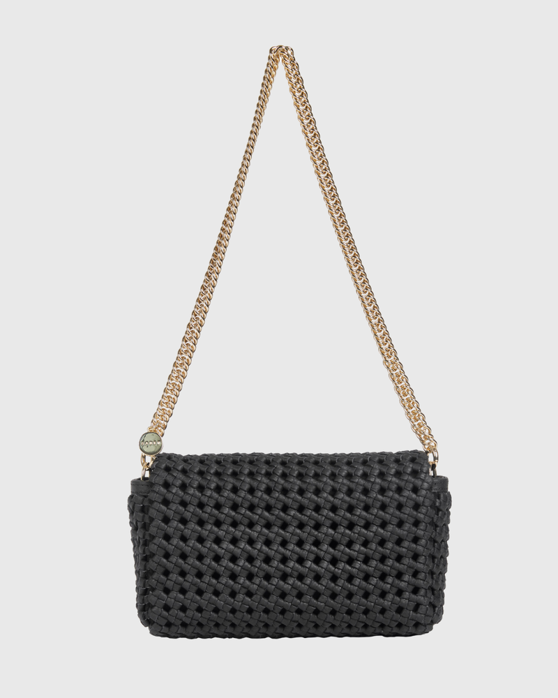 Milla Shoulder Bag Black Fine Braid