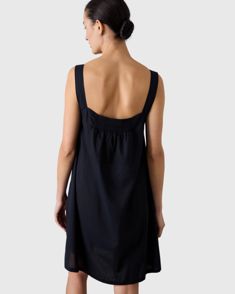 Camilla Cotton Camisole Night Dress Black