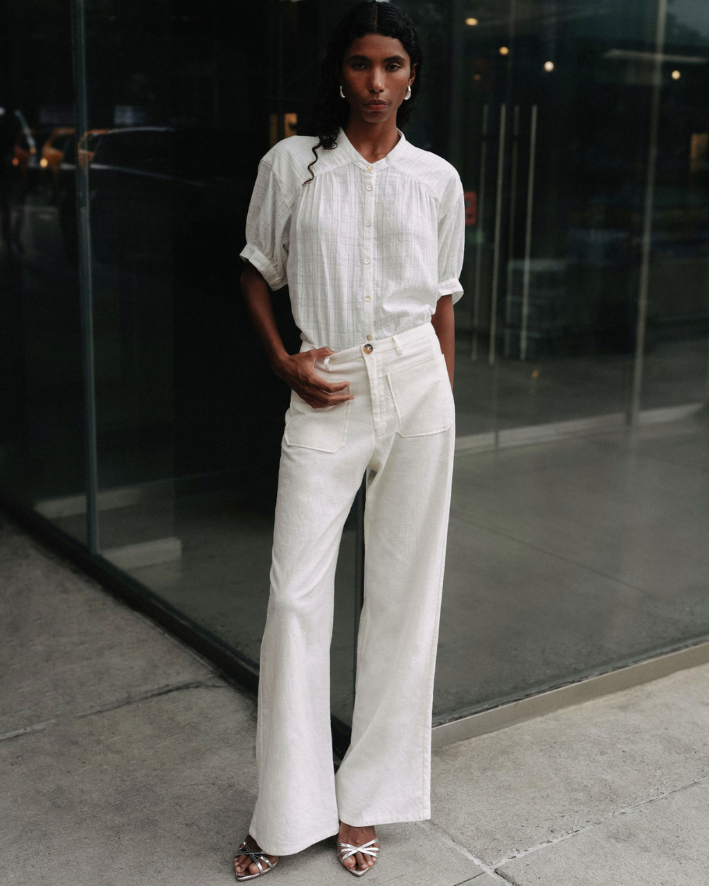 Paige Linen Pants Bone