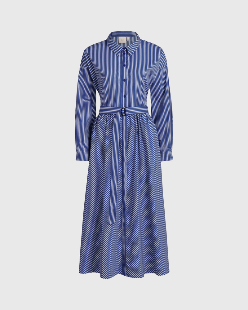 Ligne Shirt Dress Blue Stripe