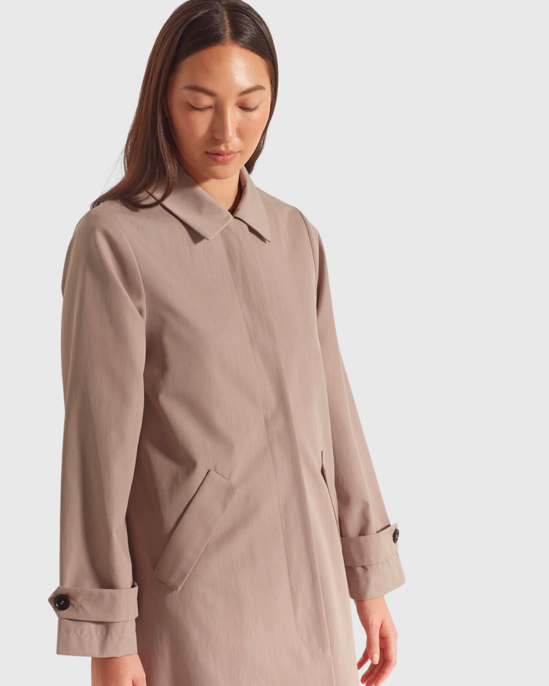 Cleo Trench (Soft Twill Suiting) Taupe