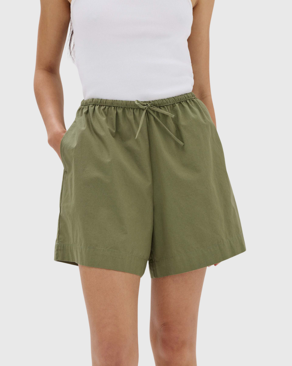 Philipa Poplin Short Pandan