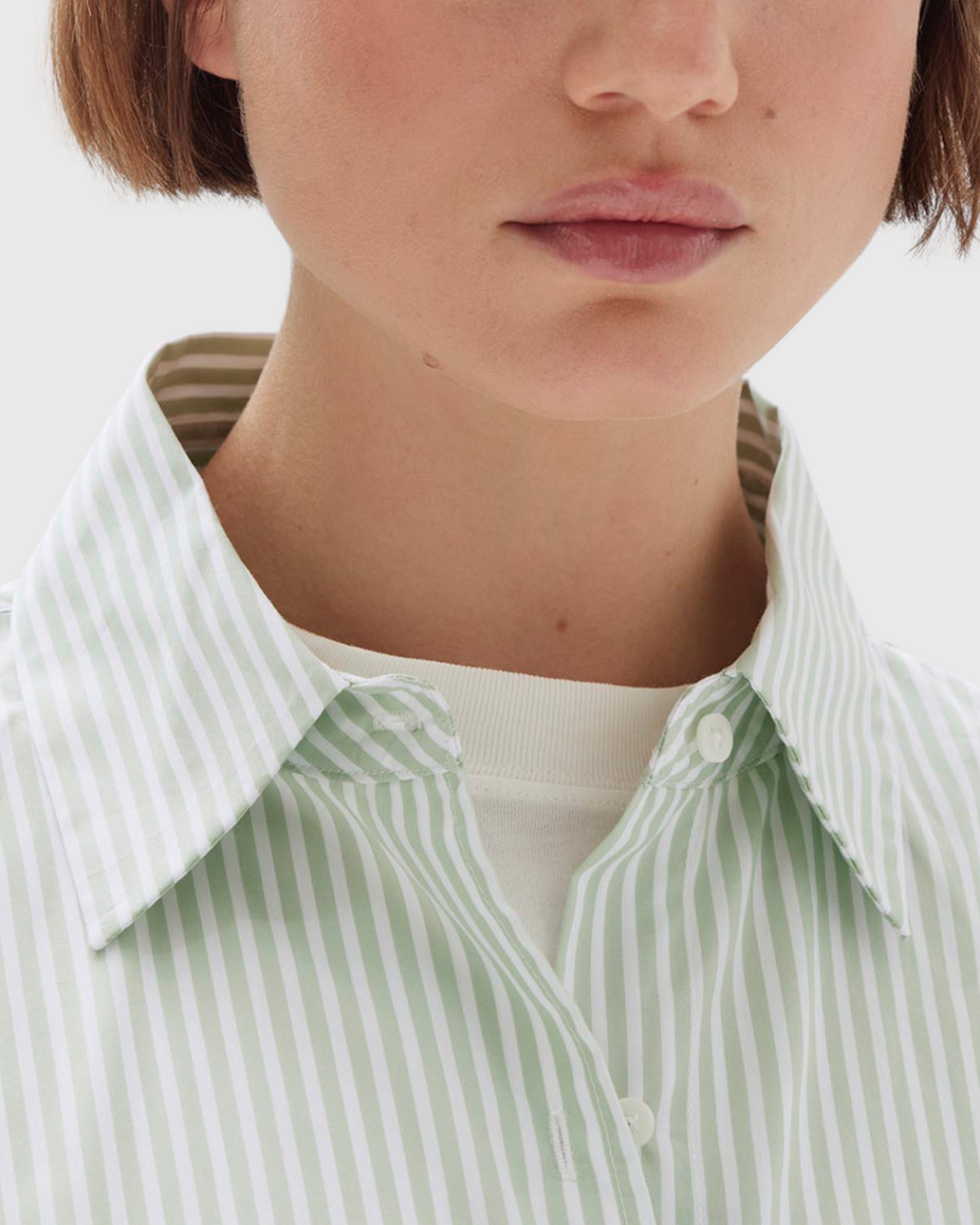 Signature Poplin Shirt Rosemary/White