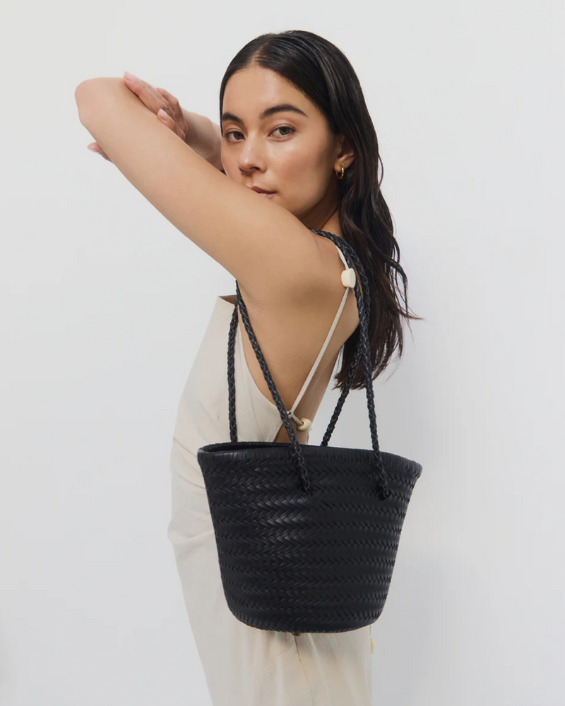 Woven Bucket Bag Black