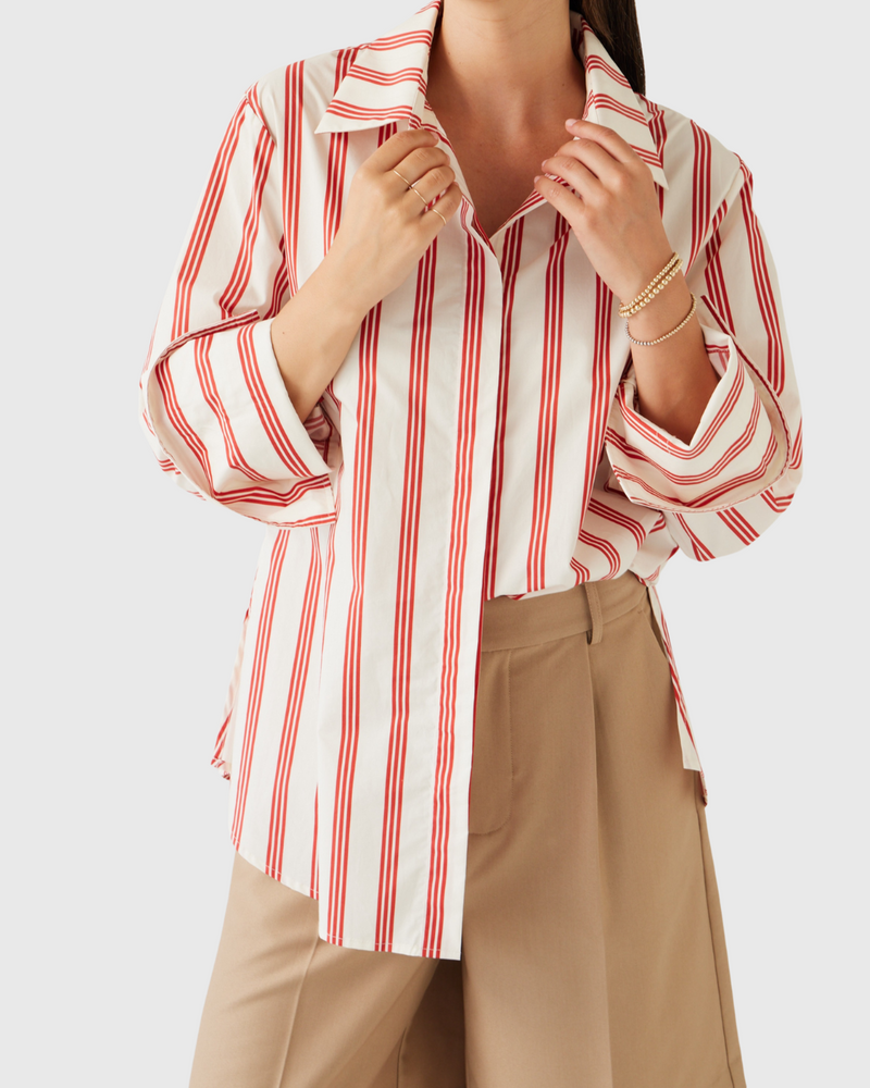 Mark Shirt Cherry Stripe