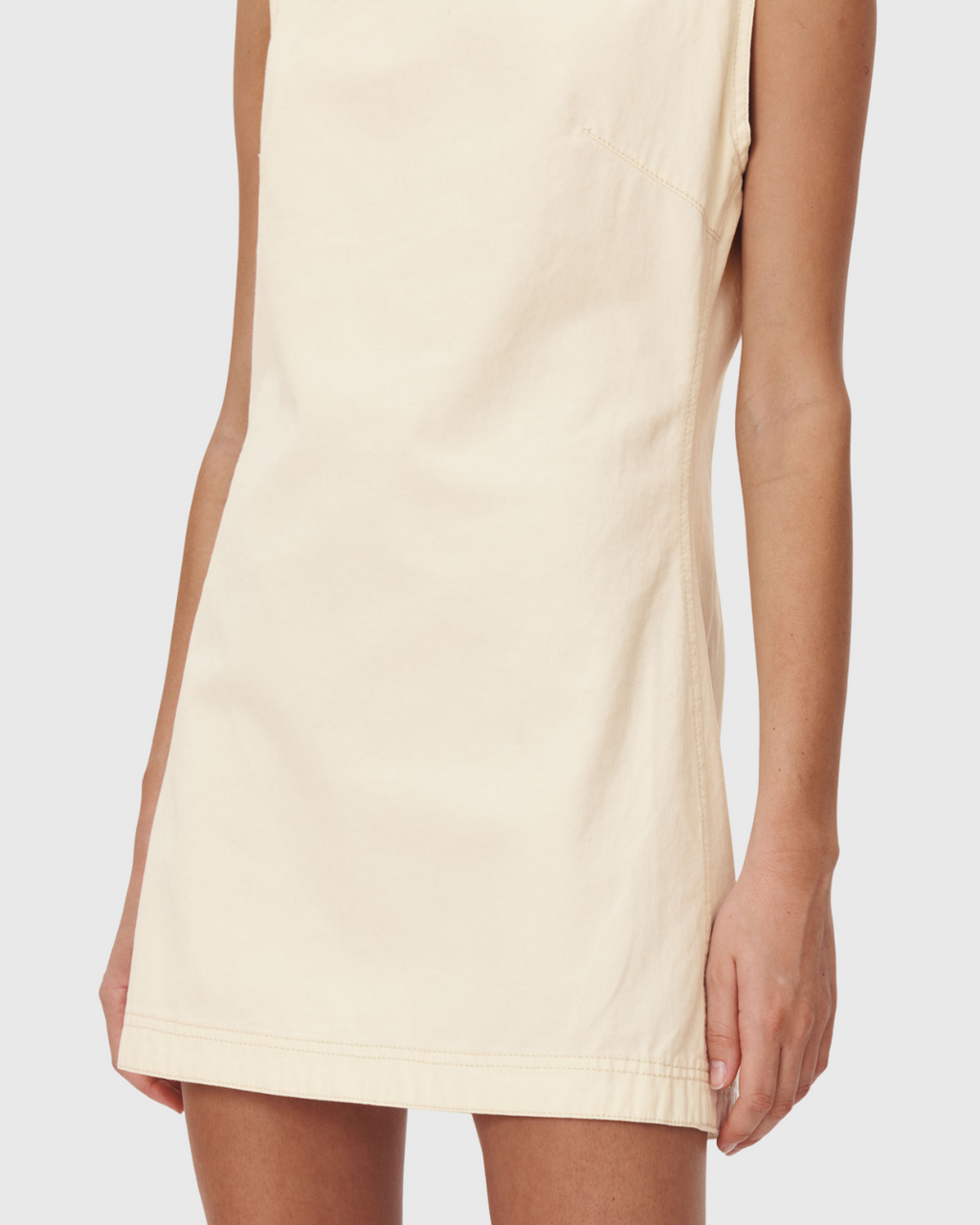 Bowe Denim Mini Dress Creme