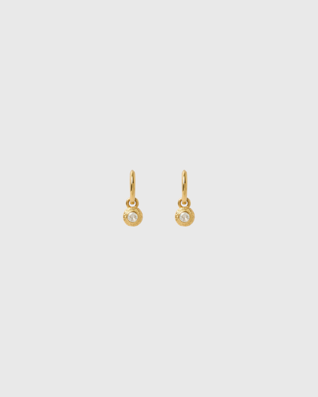 Crushed Birthstone Earrings Diamond