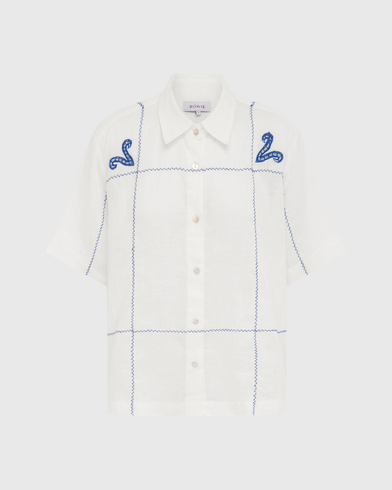 Aries Linen Shirt Bone