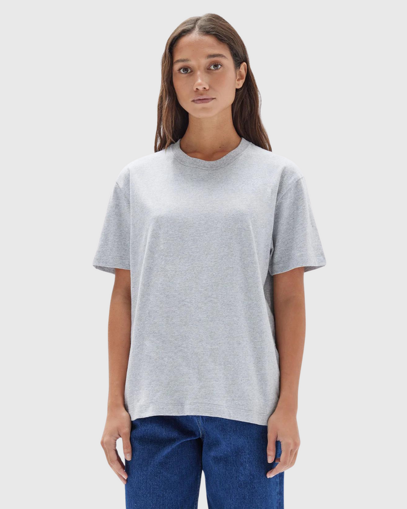 organic base tee grey marle