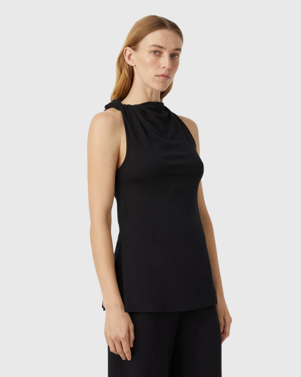 Junie Twist Lounge Top Black