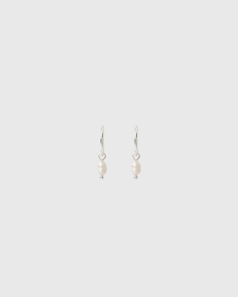 Cordelia Pearl Earrings Silver