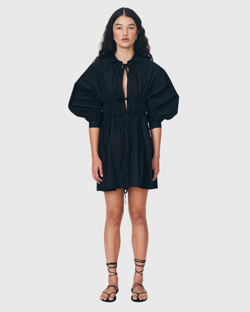 Eden Organic Mini Dress Noir