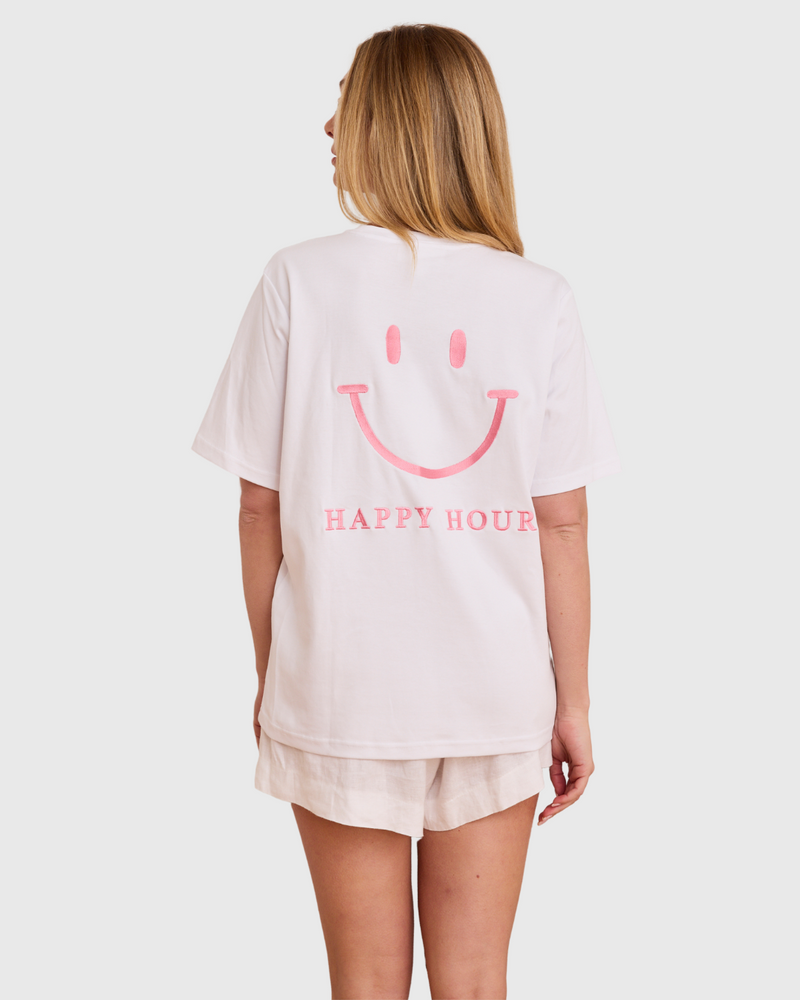 Happy Hour Tee Pink