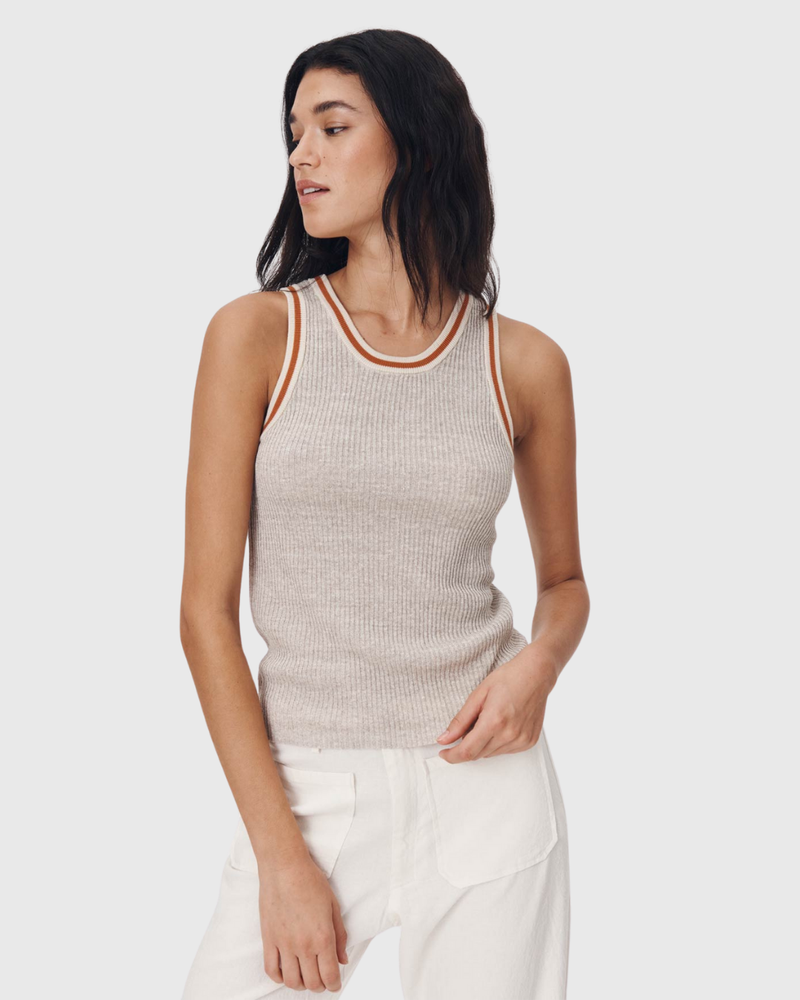 Hubert Knit Tank Oat Marle