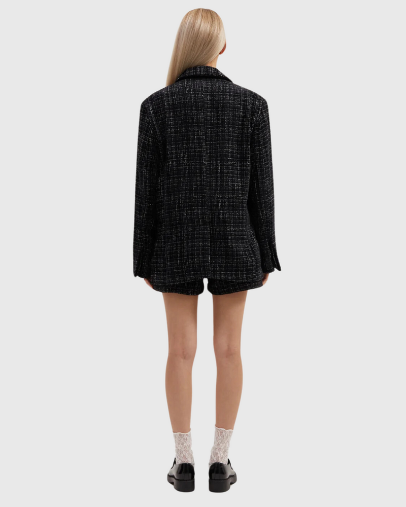 Lennon Blazer Black Boucle