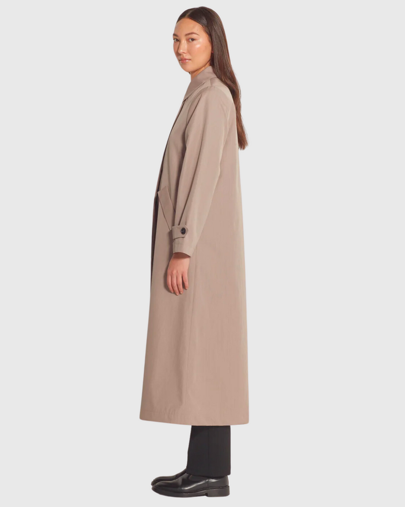 Cleo Trench (Soft Twill Suiting) Taupe