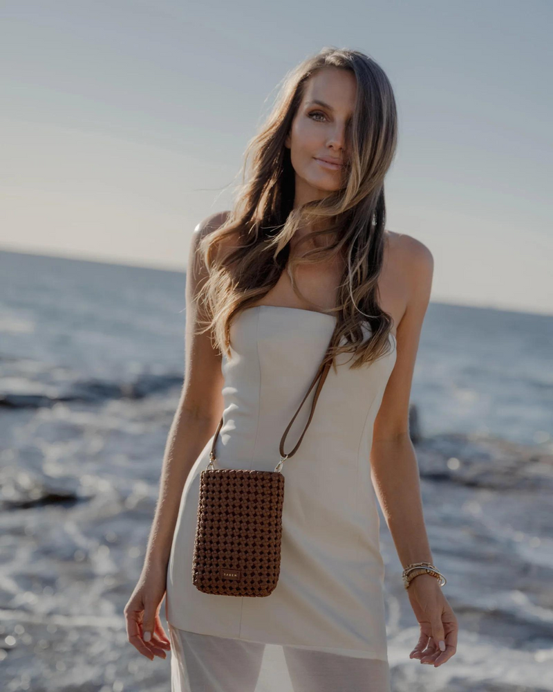 Marcia Crossbody Tan Braid