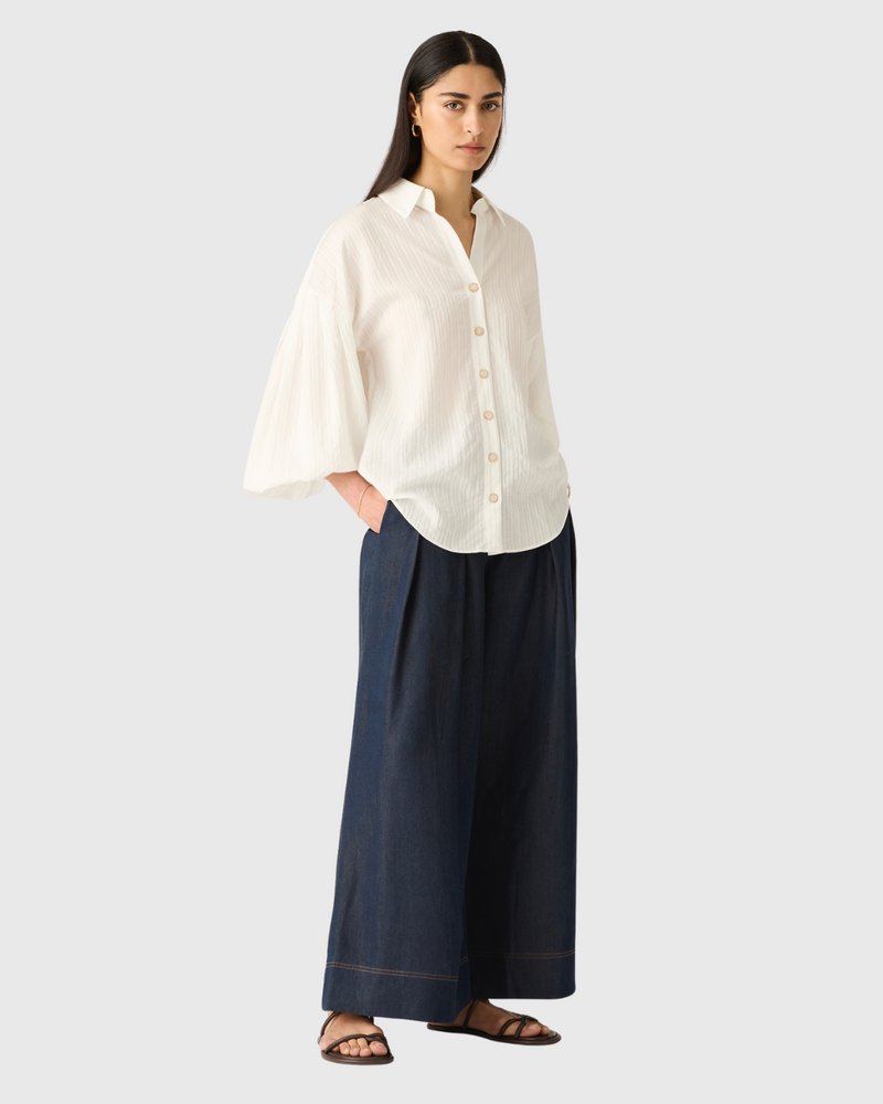 Cleo Denim Wide Leg Pant Indigo