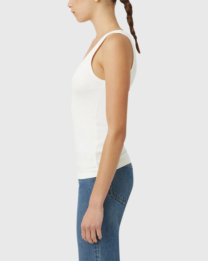 Nora Scoop Neck Tank Soft White