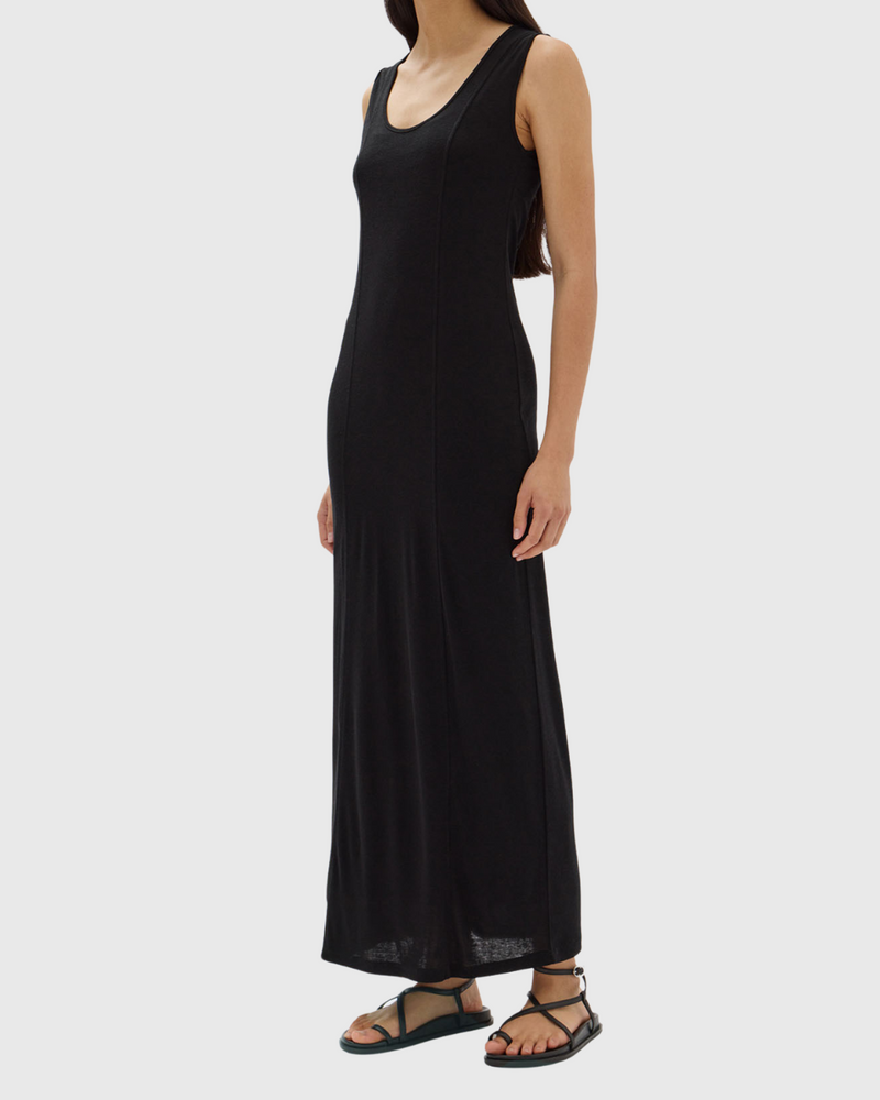 Penelope Jersey Midi Dress Black