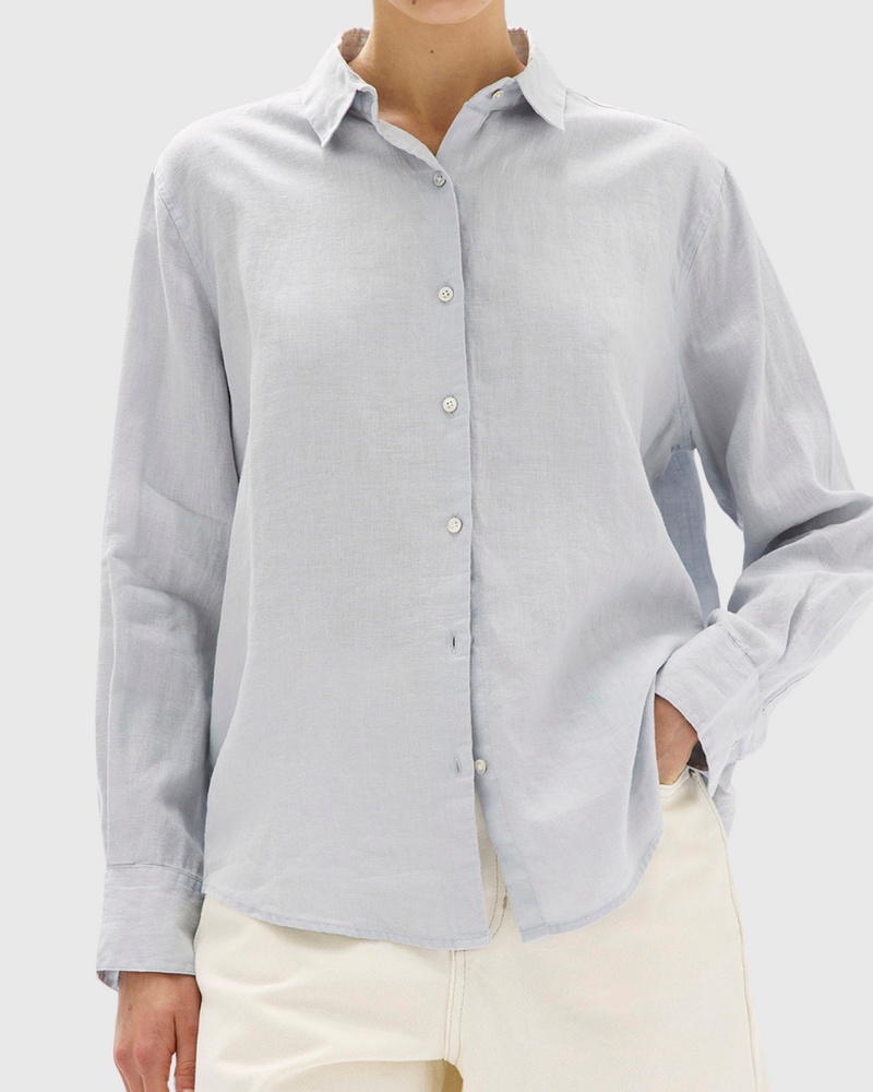 Xander Long Sleeve Shirt Blue Haze