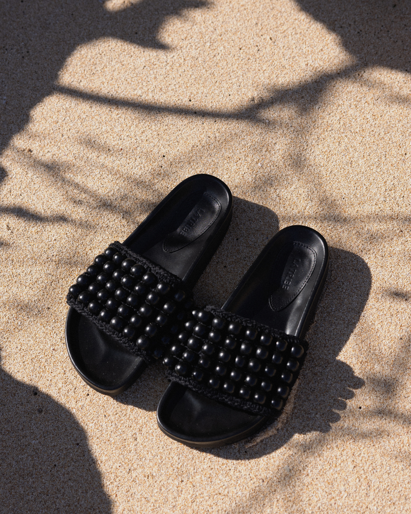 Beaded Slide Black