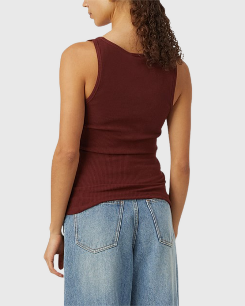 Nora Scoop Neck Tank Chestnut Brown