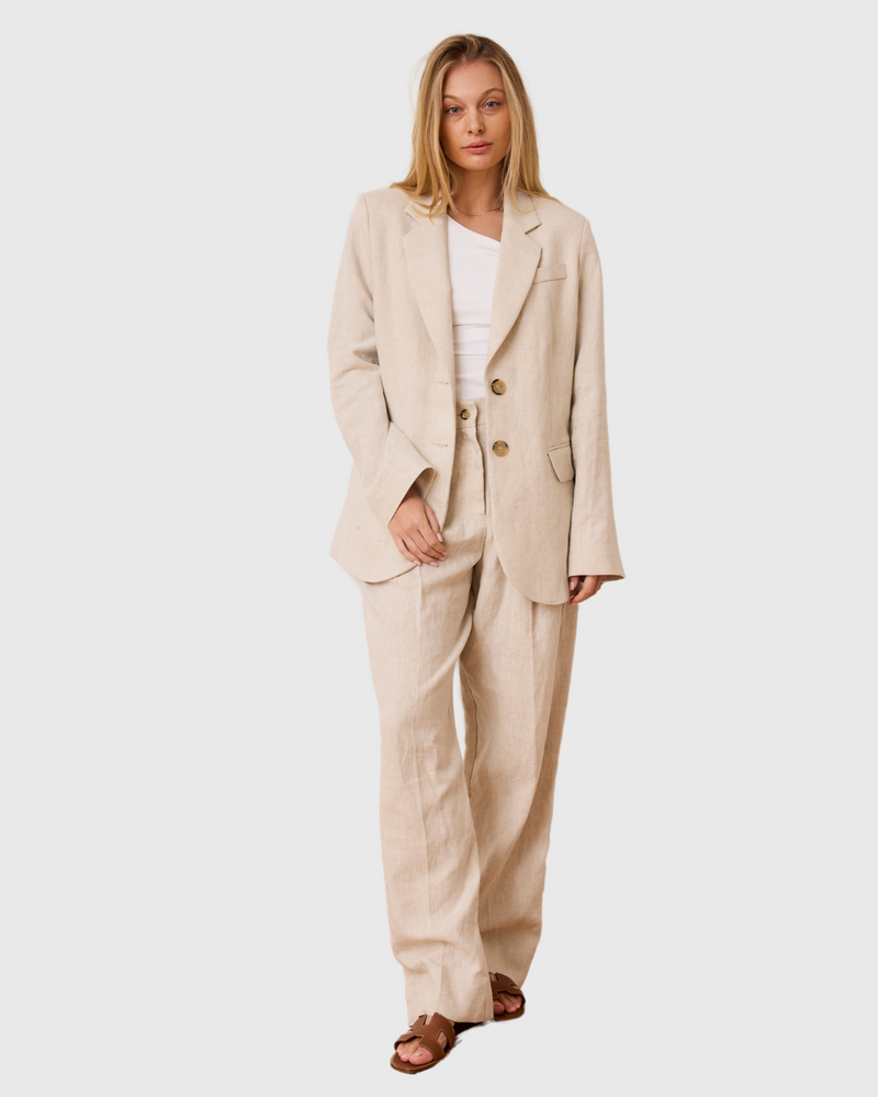 Charlie Blazer Natural Linen