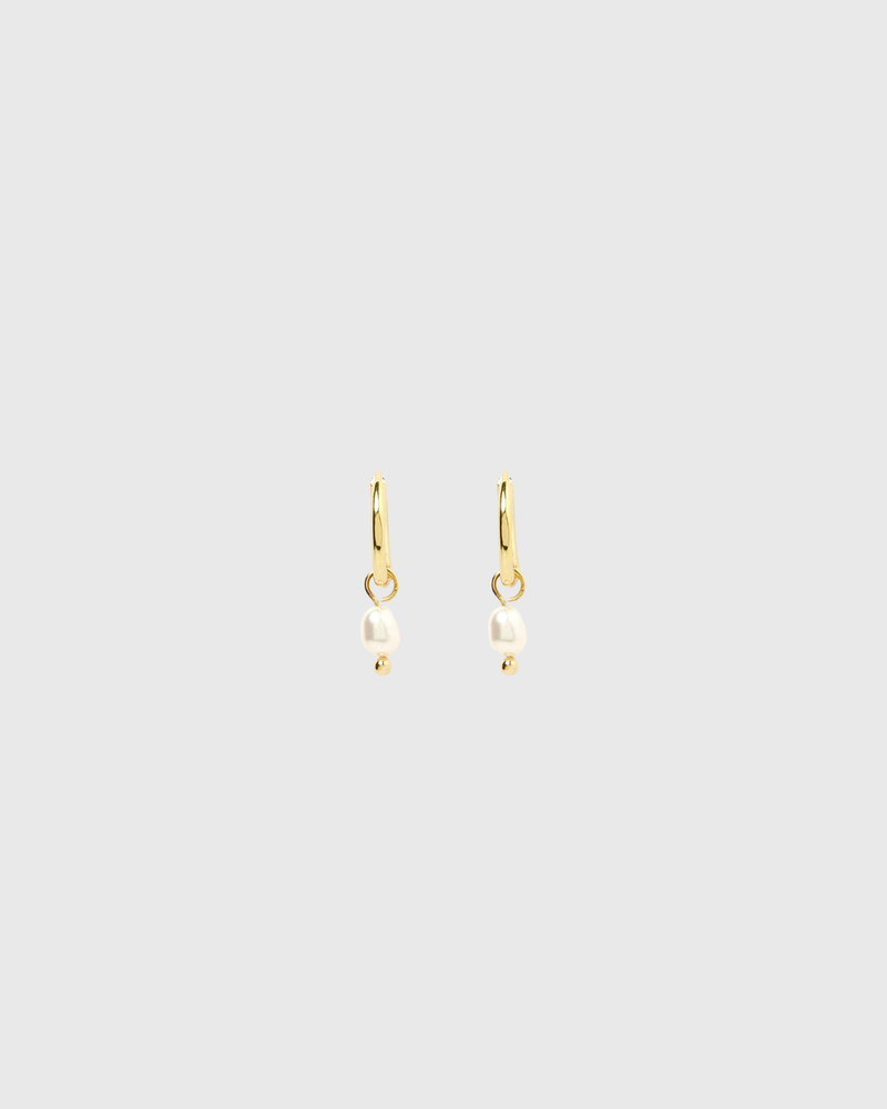 Cordelia Pearl Earrings Gold