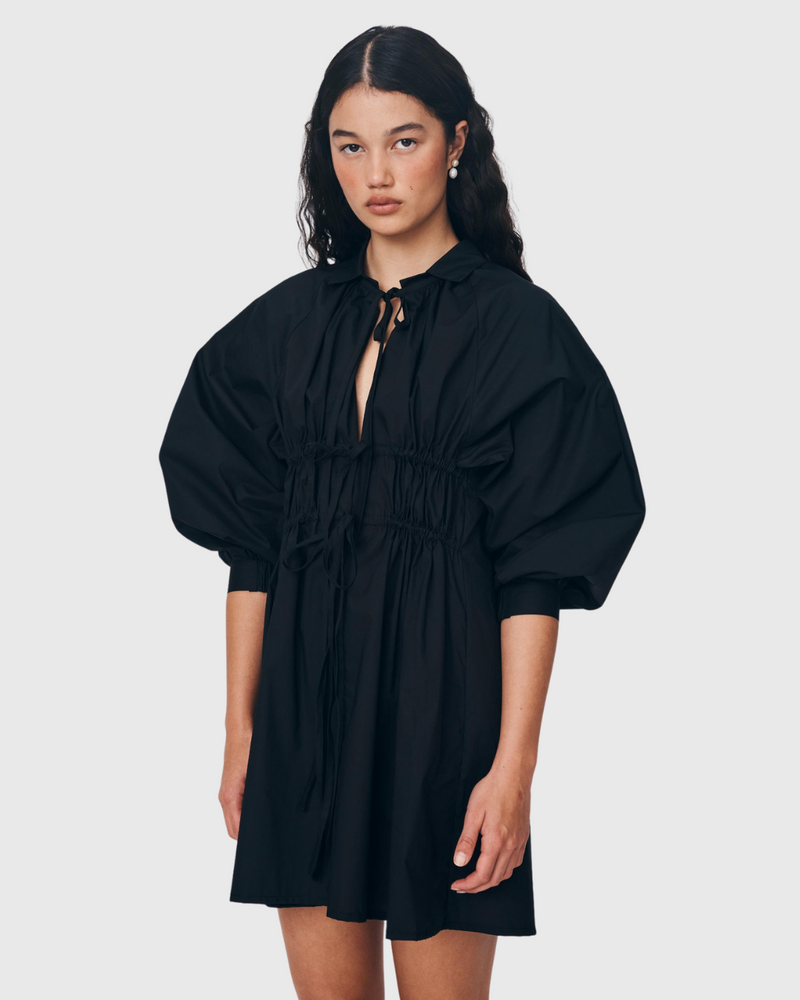 Eden Organic Mini Dress Noir