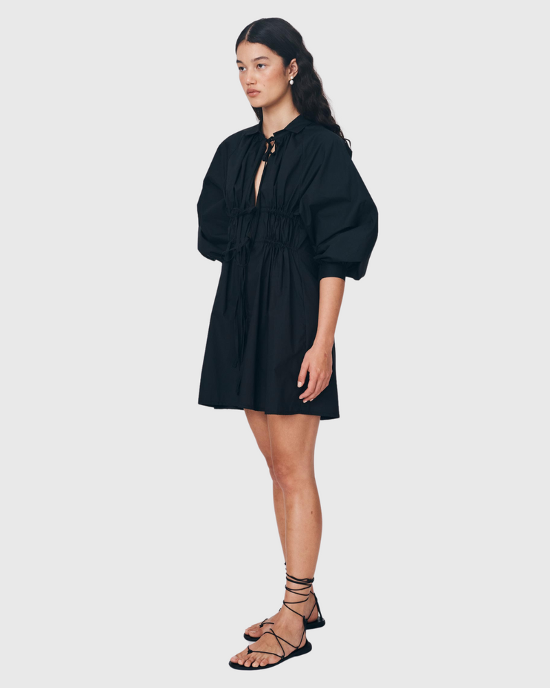 Eden Organic Mini Dress Noir