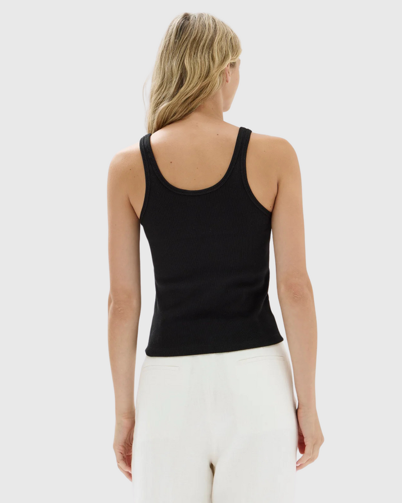 Drew Rib Tank Black