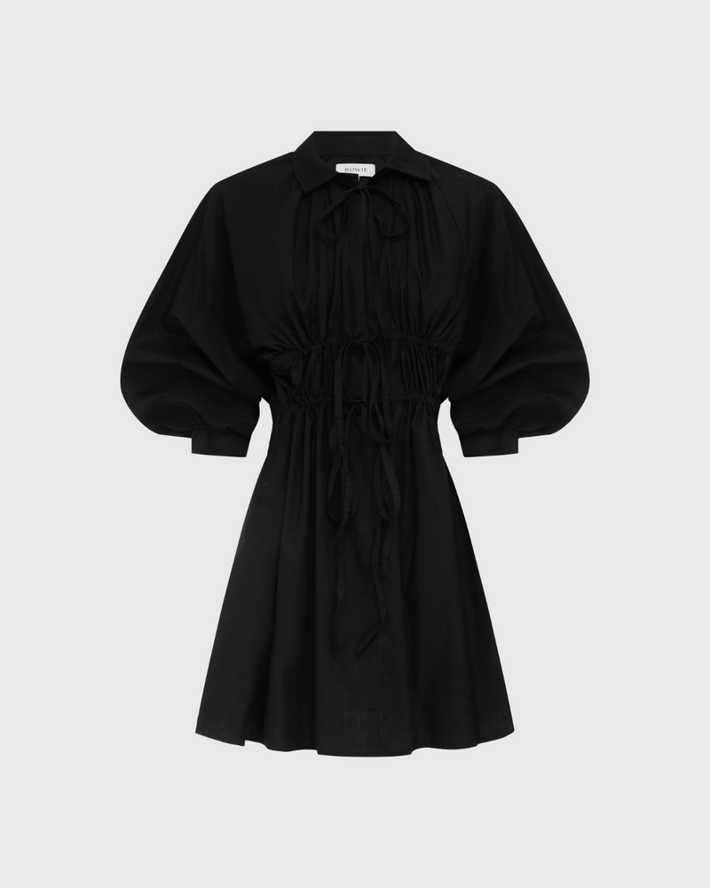 Eden Organic Mini Dress Noir