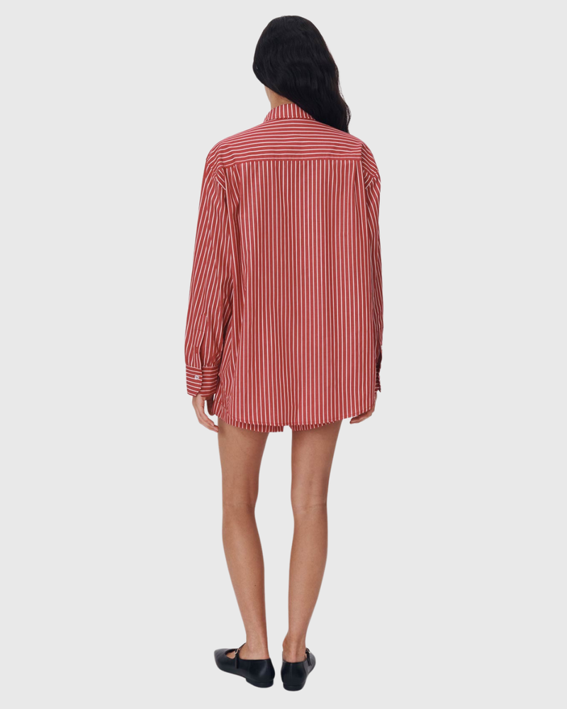 Ramona Stripe LS Shirt Cherry Red