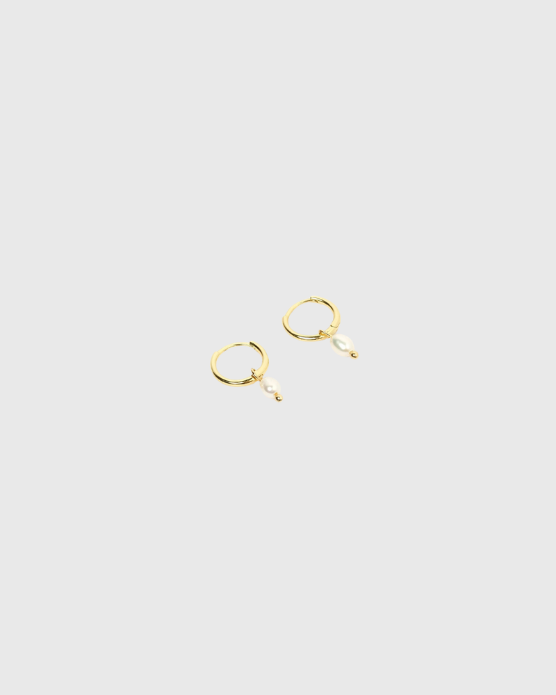 Cordelia Pearl Earrings Gold