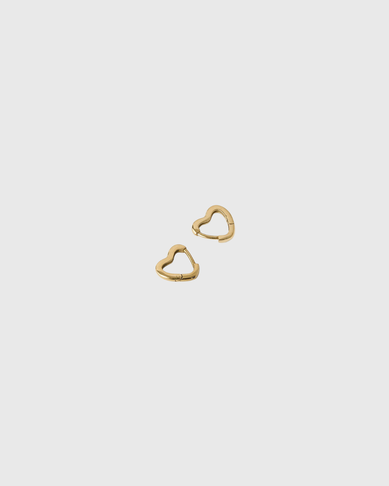 Sweetheart Earrings Small Gold