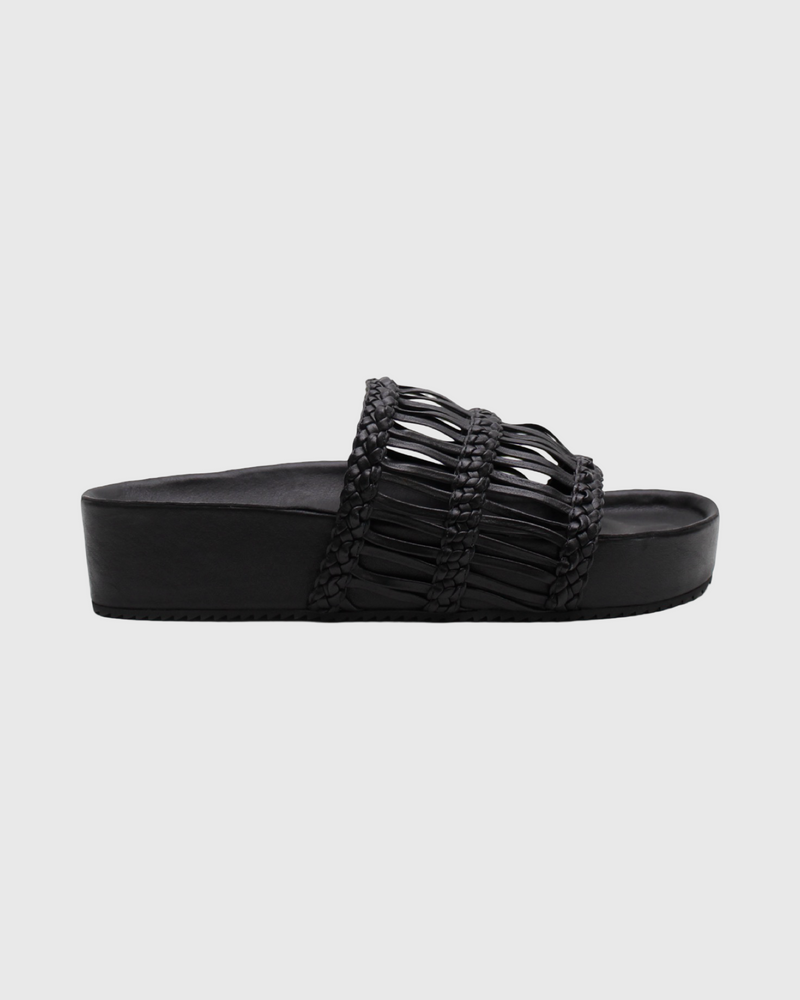 Lou Platform Slide Black