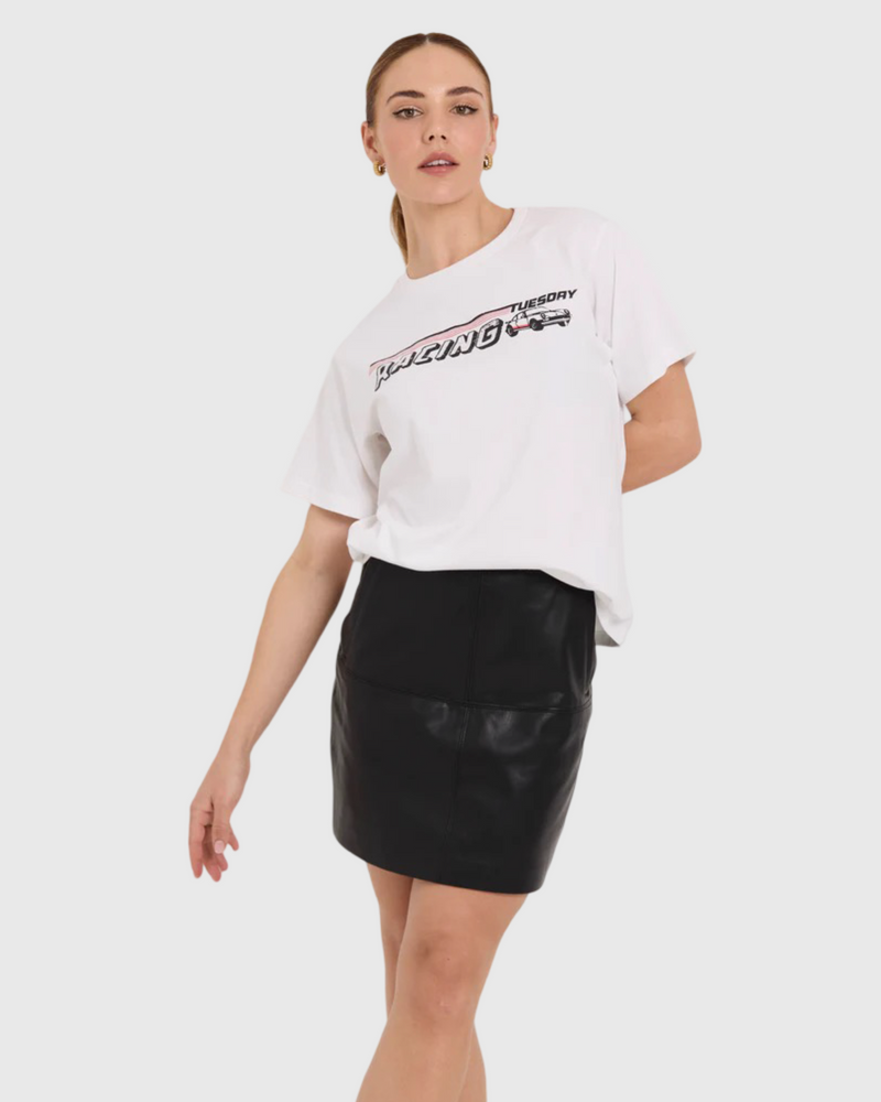 Emili Mini Skirt Vegan Black