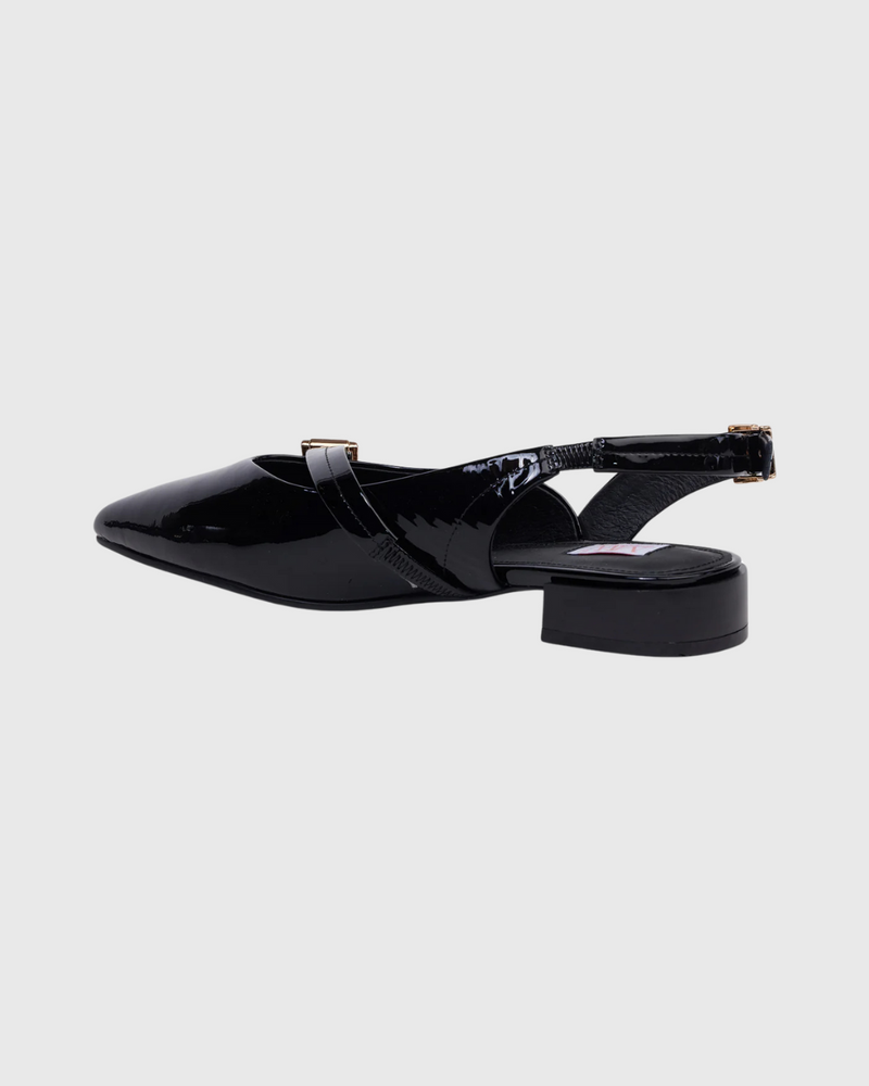 Chelsea Slingback Black Patent