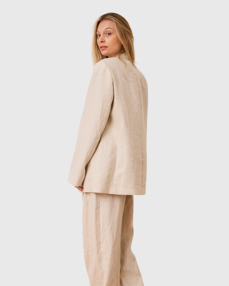 Charlie Blazer Natural Linen