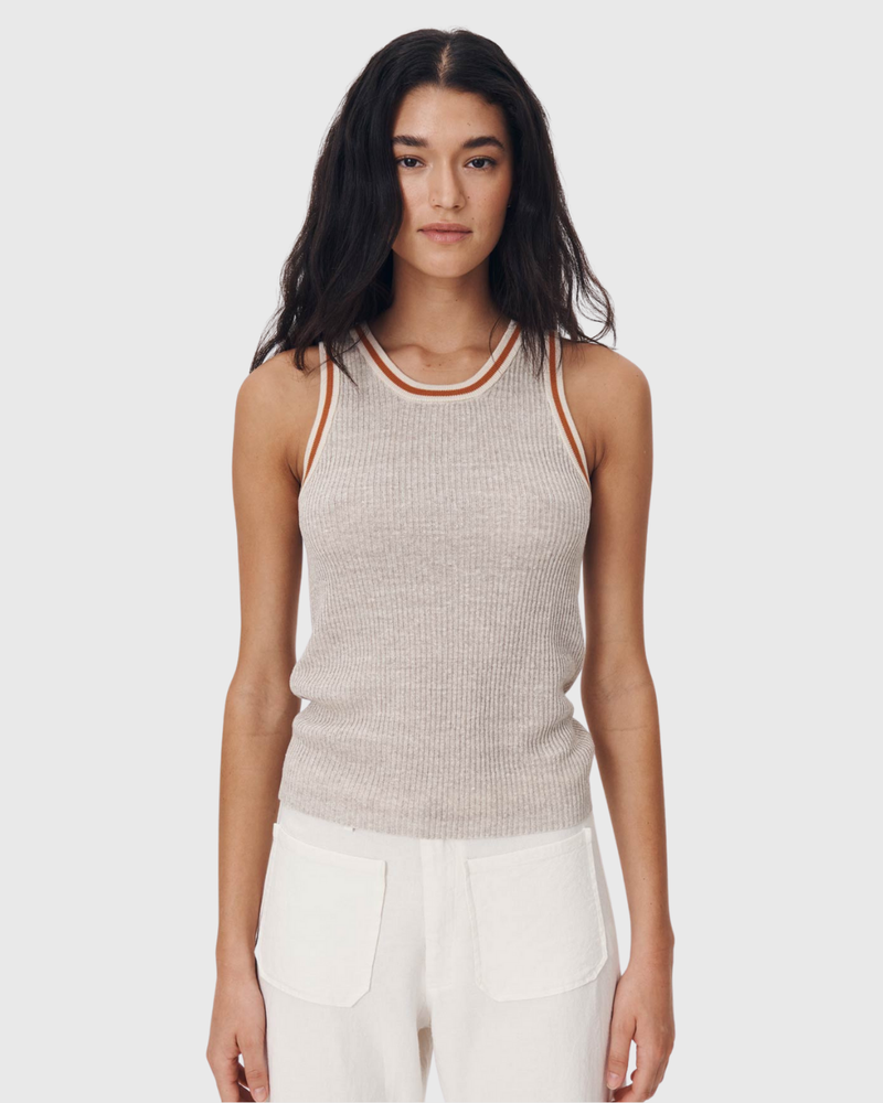 Hubert Knit Tank Oat Marle