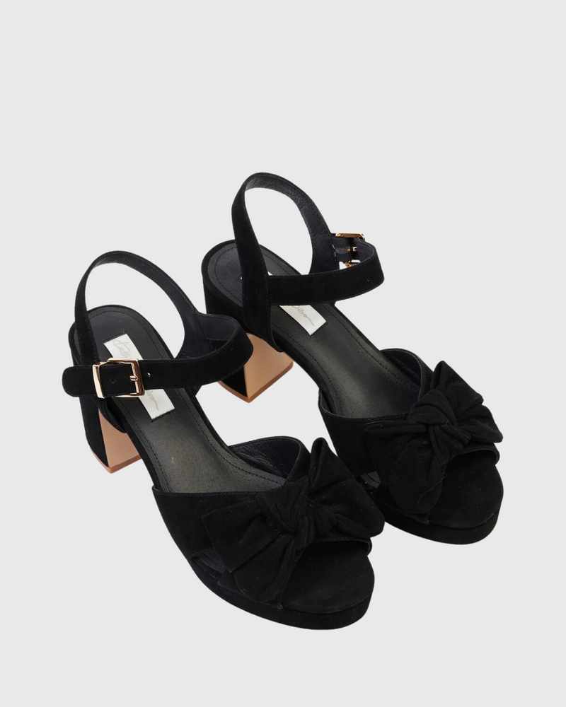 Zsa Zsa Heel Black uede