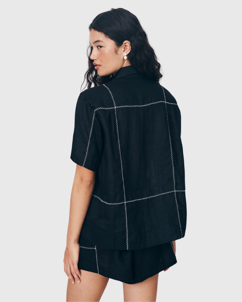 Aries Linen Shirt Noir