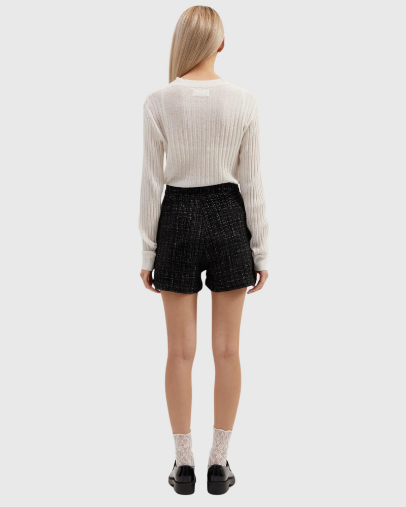 Kyla Shorts Black Boucle