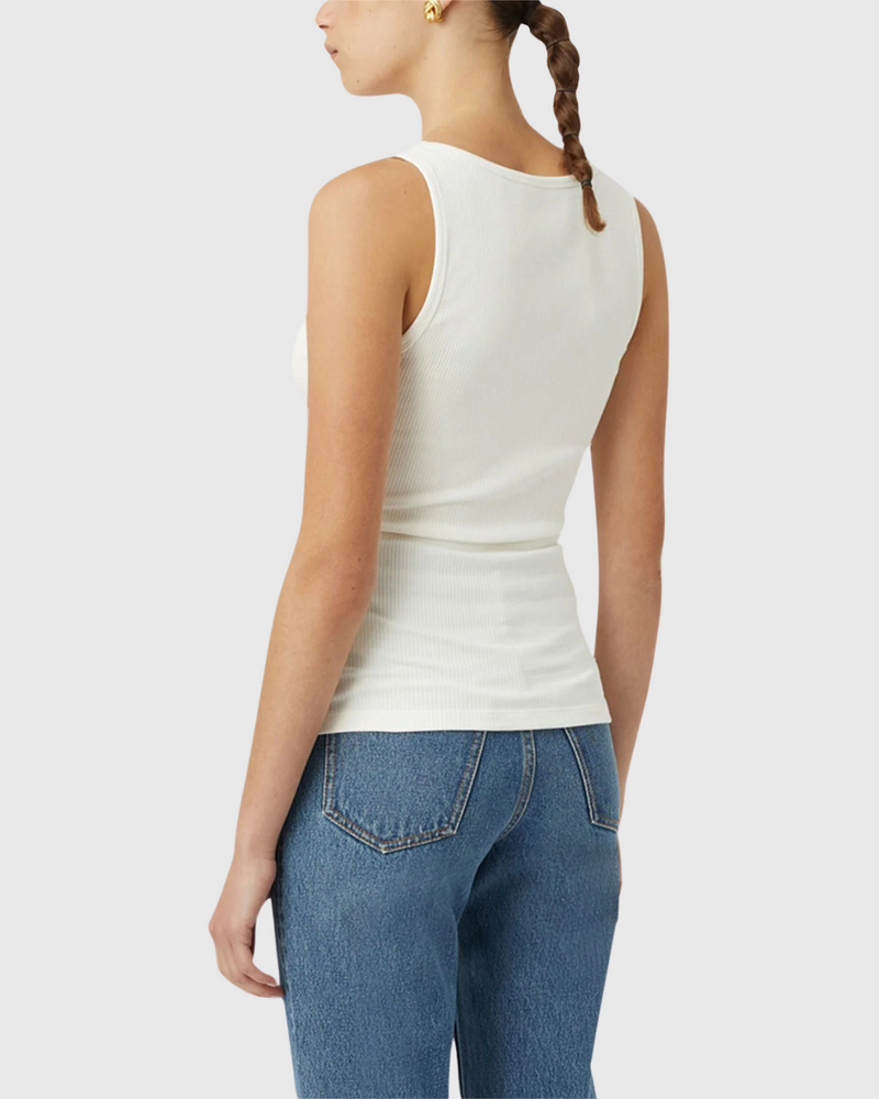 Nora Scoop Neck Tank Soft White