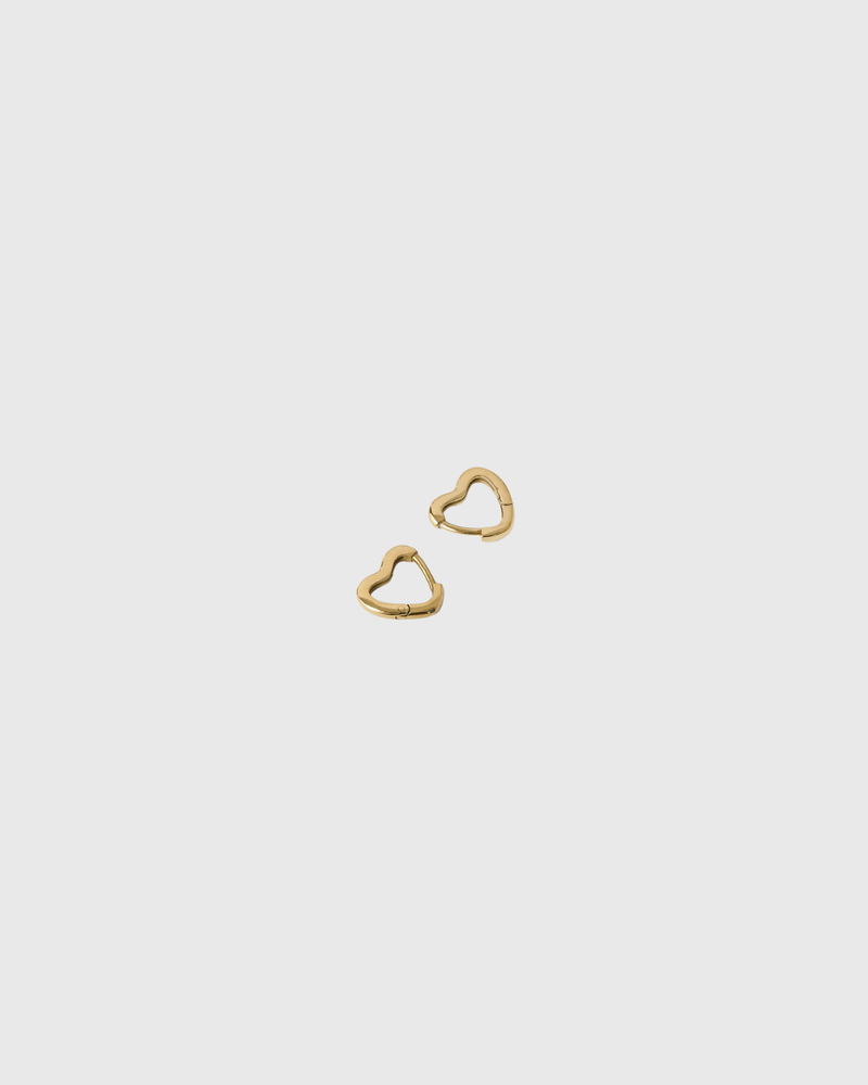 Sweetheart Earrings Small Gold